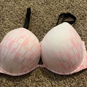 Pink push up bra